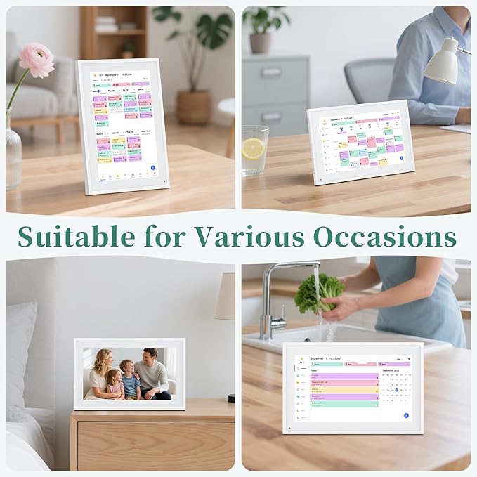 Smart Digital Calendar, 10.1" HD Smart Touch Screen Home Interactive Electron Calender WiFi Planner,Meal Schedule, Duty Chart,Achievement Rewards- Built-in Digital Photo Frame Function