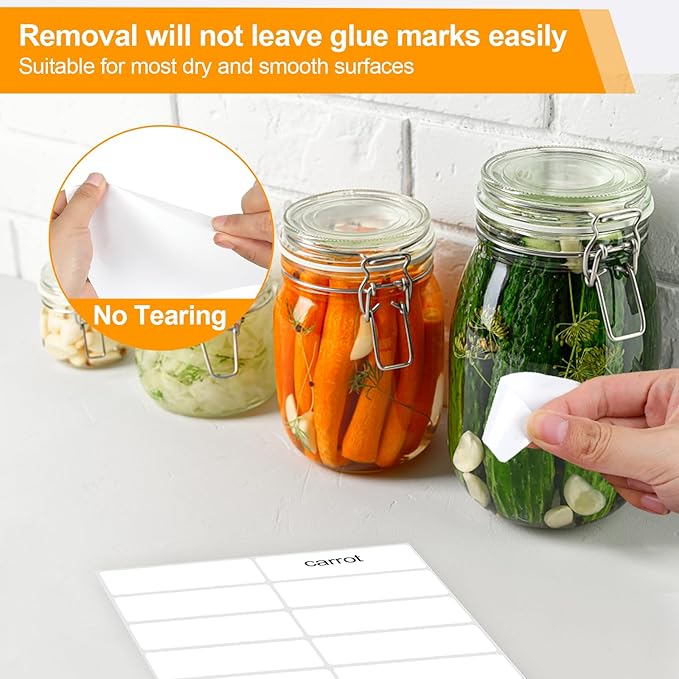 Joyberg 1120 PCS Removable Freezer Labels for Organizing, 1”x3” Frozen Food Labels Stickers, Tear-Resistant No Residue Blank Sticker Labels to Write On, Removable Labels for Food Containers