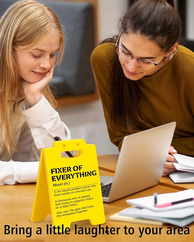 Thank You Appreciation Gifts for Coworker, Boss, Mentor, Boss Day Gifts for Men Women, Fixer of Everything Desk Little Signs Office Decor for Work