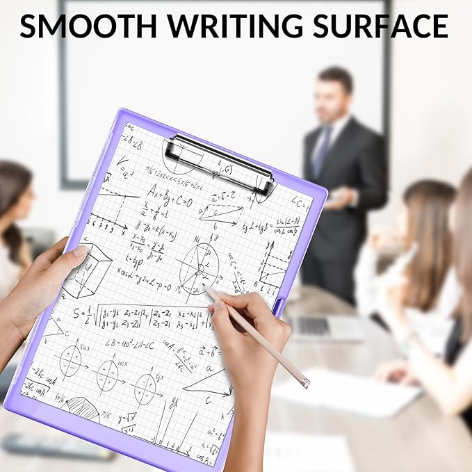 Sooez Clipboard with Storage, Heavy Duty Cleaview Clip Boards 8.5x11 with Dual Storage, Dry Erase Plastic Nursing Clipboard, High Capacity Clipboards Folder for Teacher Nurse, School & Office Supplies