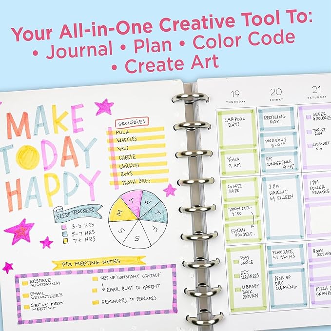 Zebra Pen Creative Notetaking Set 12-Pack, Includes 6 Highlighters, 5 ClickArt Retractable Marker Pens, and 1 Sarasa Retractable Gel Pen, Assorted Ink Colors (12012)