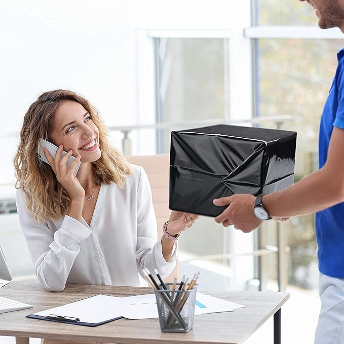 Fuxury 500pcs Poly Mailers 19X24 inch,Self Adhesive Shipping Bags for Clothing,Waterproof Shipping Envelopes Mailers Poly Packaging Bags for Small Business, Flexible Mailing Envelope Black