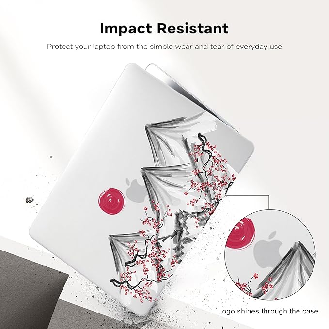 Compatible with MacBook Air 13.6 inch Case 2022-2025 M4 A3240 M3 A3113 M2 A2681,Sunset&Moutain for Mac Air13 M4 Pattern Plastic Hard Shell&Keyboard Cover for Air 13.6 Print,Abstract Mountain