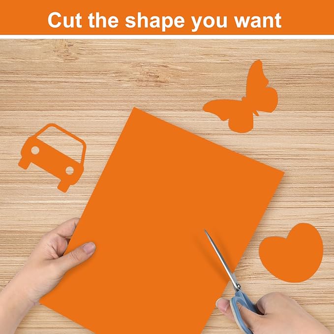 OcePor 50 Sheets Orange Cardstock Paper, Colored Printer Paper 8.5 x 11, Thick Construction for Cards Making, Scrapbook，Office Printing, Invitations, Certificates，DIY Crafting 92 lb/250gsm