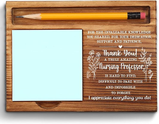 Nursing Professor for Women, Men, Nursing Professor Appreciation Gifts, Thank You Gifts for Nursing Professor, Nursing Education Office Desk Decor Gifts Self-Stick Note Pad Holders ZSS14