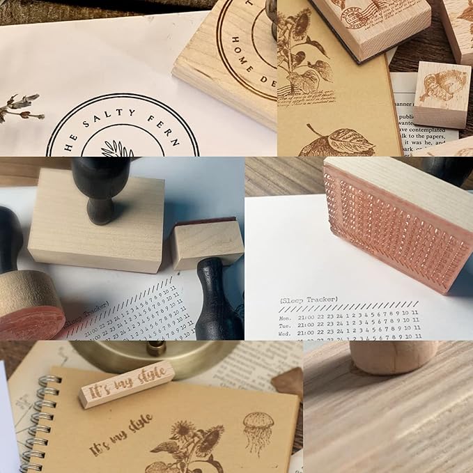 Custom Stamp with Logo Text - Personalized Rubber Stamp with Handle - Address Stamps for Business or Crafting - Square 3"