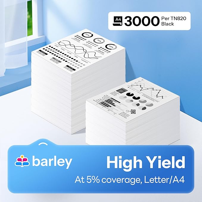 TN820 TN-820 Toner Cartridge Compatible TN820 TN-820 Black Toner Cartridge Replacement for Brother TN820 TN-820 HL-L6200DW MFC-L6800DW MFC-L5900DW MFC-L5850DW Printer Ink (2-Pack).