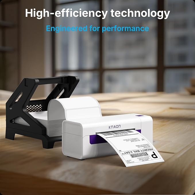 AirPrint Thermal Label Printer, Wireless Wi-Fi Shipping Label Printer 4x6 for iPhone, iPad, Mac,Compatible with Android&Windows, Included Label Holder – Ideal for Small Business, Amazon, Shopify