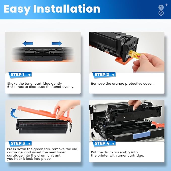 218A Toner Cartridges 4 Pack Color Laser Jet Pro 3201, MFP 3301 (with CHIP) Compatible for HP 218A 218X Toner Cartridge | HP218A HP218X Works with Color Laser Pro 3201dw MFP 3301fdw 3301sdw 3301cdw