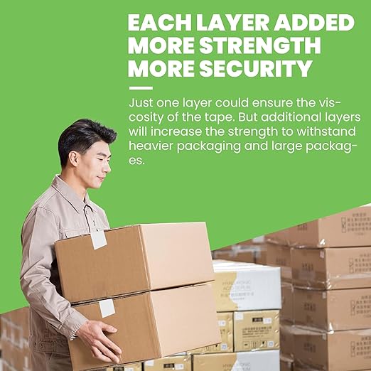 36Rolls Eco-Friendly Kraft Paper Tape 2Inch x 55Yard, White Paper Packing Tape, Biodegradable Recyclable Packaging Tape Self Adhesive Box Tape for Shipping, Sealing, Moving