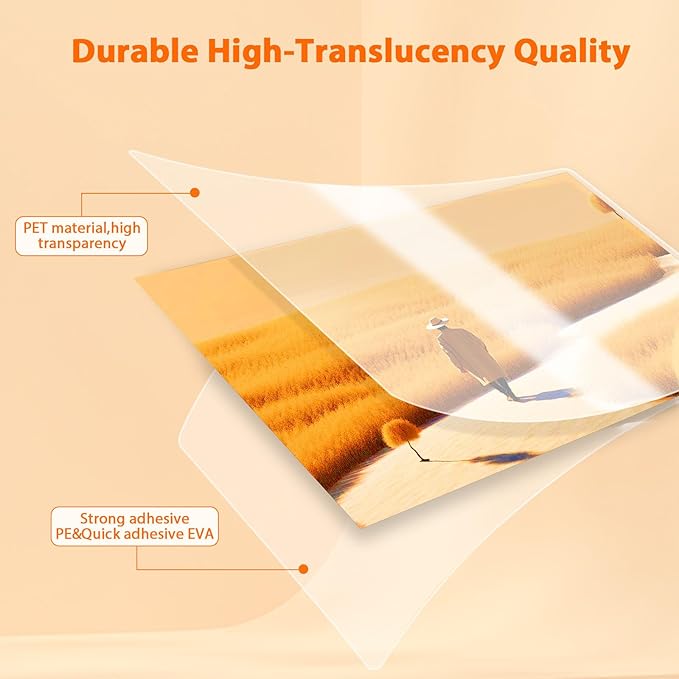 Laminating Sheets 100 Pack, 3 Mil Clear A4 Thermal Laminate Pouches, 8.7 x 11.9-inch Lamination Sheet, Laminator Plastic Paper Hold 8.5 x 11 inch, Suitable for Paper/Photo/Card/Notecard