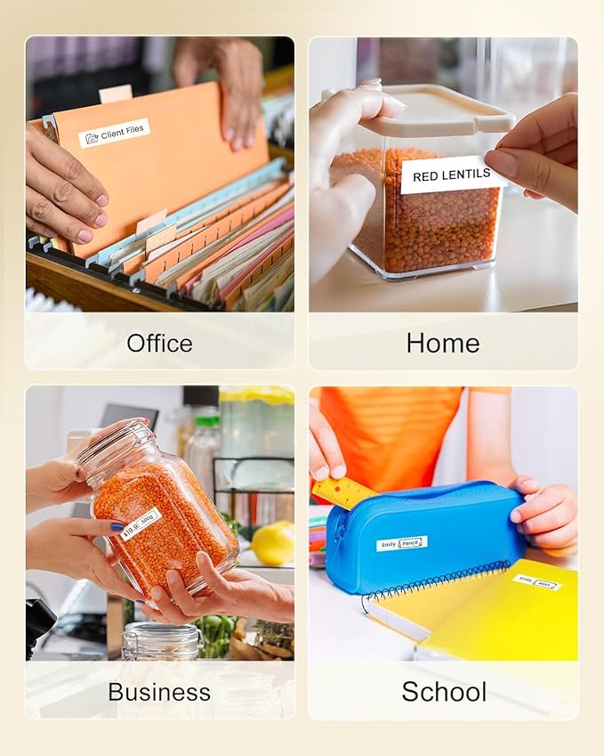 Colorty Replace for Brother P Touch Label Maker Tape 12mm 0.47 Laminated Black on White TZe-231 AZe-231 for PT-1180 2040 1090 1750 1290 1880 1170 Ptouch Tape Refills 12mm x 8m, 12-Pack