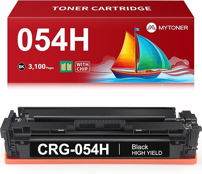 MYTONER 054H Black Toner Cartridge Compatible Replacement for Canon 054H 054 CRG-054H CRG-054 for Color imageCLASS MF644Cdw MF642Cdw LBP622Cdw MF641Cw Printer (1 Pack)