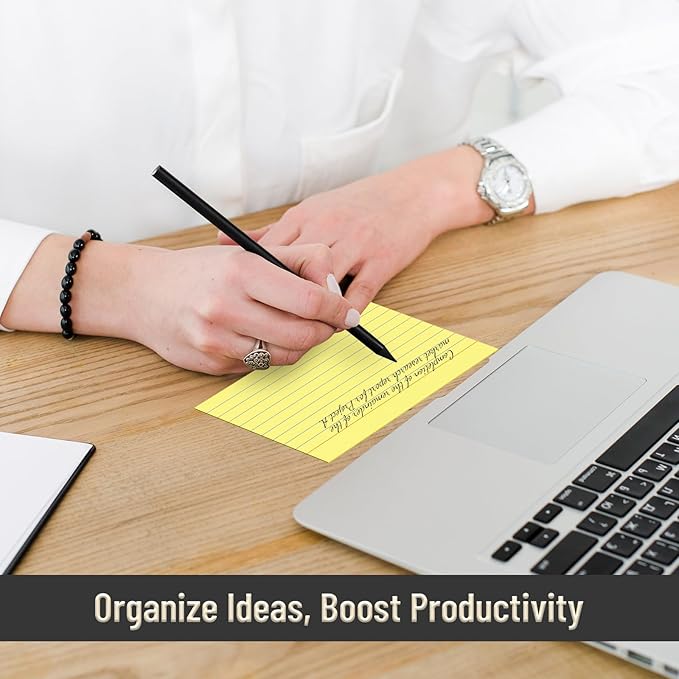 300 Count Colored Index Cards 3 x 5 Inch Ruled Index Cards, Flash Cards College Ruled for School, College, Office and Home Organization, Durable Study To Do List Note Cards with Ruled Lines