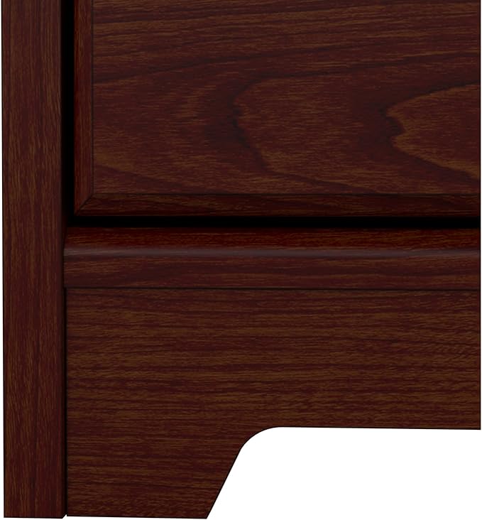 Bush Furniture Cabot 2 Drawer Lateral File Cabinet in Harvest Cherry, Home Office Chest for Letter, Legal, and A4-size Document Storage