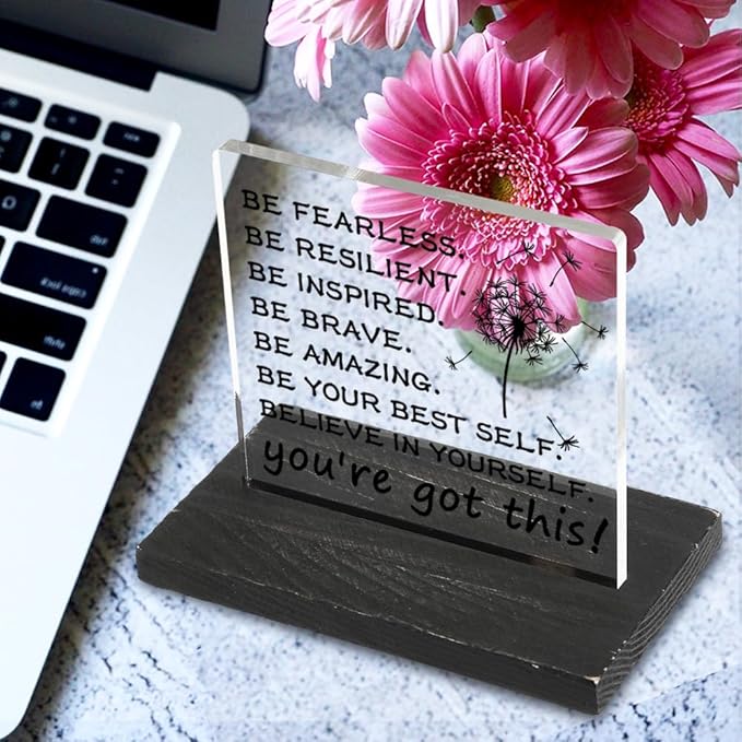 Positive gifts for Women Coworkers Employees Friend, Inspirational Positive Affirmation Gift for Him Her, Mental Health for Home School Counseling Office Treatment Desk Decorative Signs-DX323