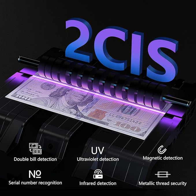 Aneken Ultra Series Mixed Denomination Money Counter with Reject Pocket, 6.9’’ Full Touchscreen, Multi Currency Sorter, 2 CIS/UV/MG/IR/IMG/DD/DBL/HLF/CHN, Bank-Level Counterfeit Detection Bill Counter