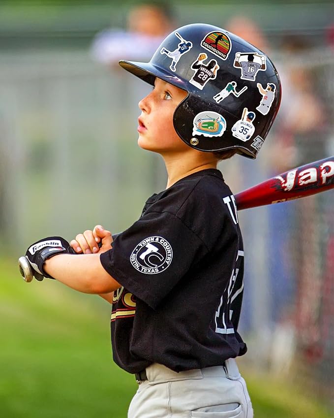 100 Pcs Sport Stickers for Kids, Baseball Water Bottle Stickers, Vinyl Waterproof Laptop Sticker for Water Bottle, Bulk Sticker Packs for Boys Kids Classroom Prizes for Elementary Students