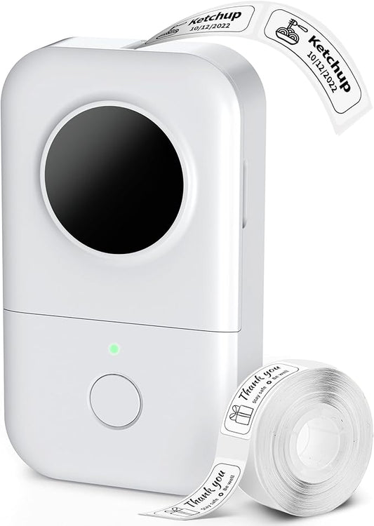 Phomemo D30 Label Maker, Bluetooth Mini Label Maker Machine, Portable Thermal Printer Small Rechargeable Labeler for Kids School Classroom Teacher Supplies, Home Office Labeler Works with Tablet/Phone