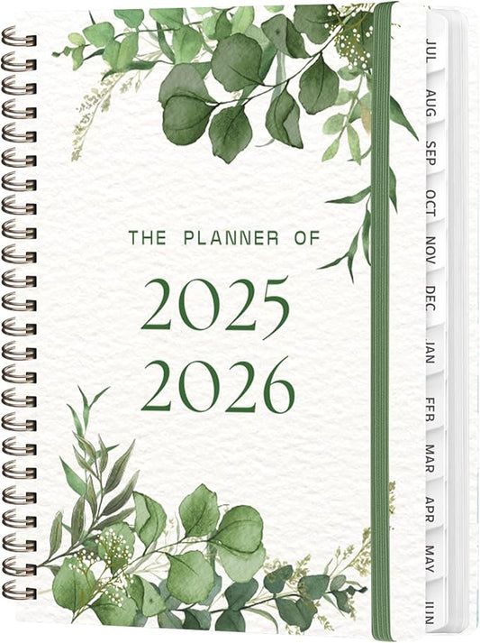 Planner 2025-2026, Weekly and Monthly Calendar Academic Planner (July 2025 - June 2026), Hardcover Teacher School Student Agenda with Tabs, Ideal for School Office Supplies, A5 (6.3" x 8.5")