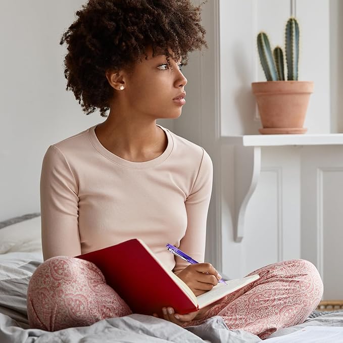 WRITECH Liquid Ink Rollerball Pens: 0.5mm Assorted Color Ink Fine Point Tip Rolling Roller Ball Pen Multicolor No Bleed & Smudge for Journaling Smooth Writing Drawing 4ct