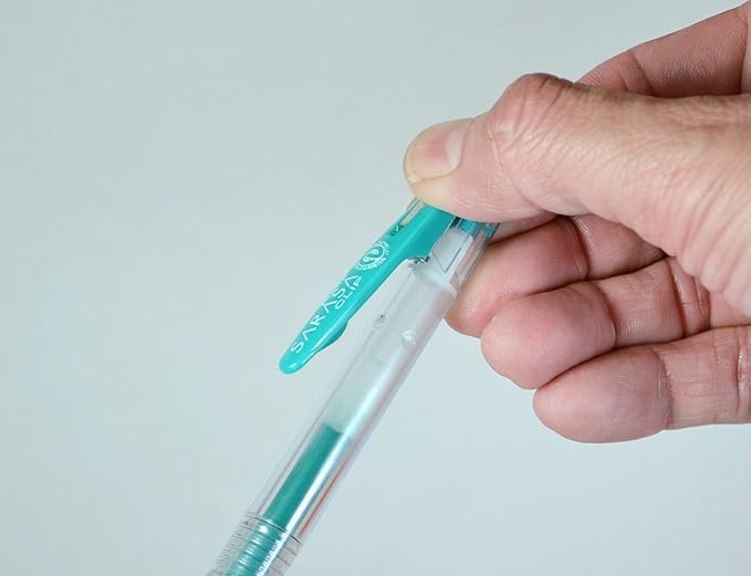 Zebra Pen Sarasa Clip Retractable Gel Pen, 0.5mm Fine Point, Rainbow Assorted Colors, Ideal for School Supplies and Teacher Supplies, 12-Pack (44100)