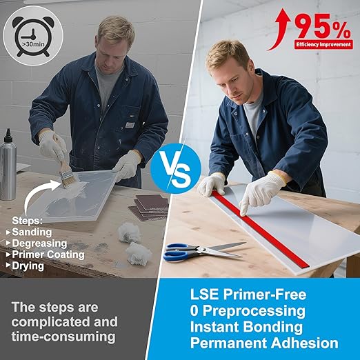 EMITEVER Double Sided Tape Heavy Duty, Tesa Adhesive Mounting Tape Waterproof, 0.94IN x 18FT Strong Acrylic Foam Tape for Walls, Automotive, Home Office Decor