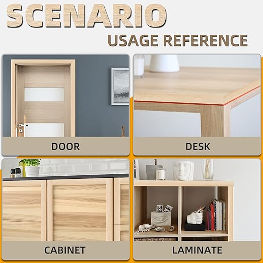 GSCIT Club Maple Edge Banding, 1/2 inch x 500ft roll of Veneer Edge Banding Preglued Flexible, Wood Tape Banding for Cabinet Repair Furniture