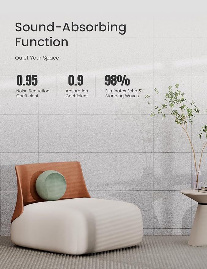 Bumusty Large Cork Board 36"x24" Alternative - 6 Pack Felt Wall Tiles with 40 Safe Removable Adhesive Tabs, 30 Pushpins, Cork Boards for Walls Pin Board Bulletin Board Office Decor (Marble Gray)