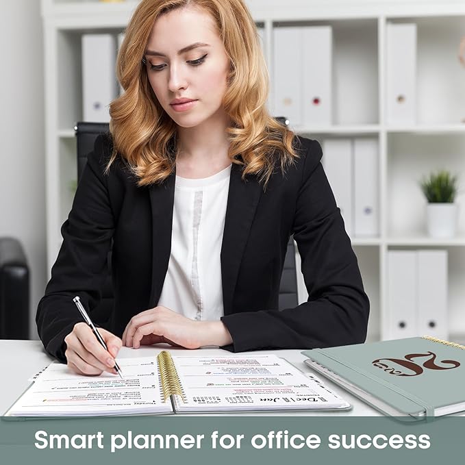 2026 Planner, Weekly and Monthly Calender Planner, Jan 2026 to Dec 2026, Hardcover 2026 Calendar Planner Book with Tabs & Inner Pocket, Office Home School Supplies for Women & Men - A4 (8.5" x 11"), Dusty Blue