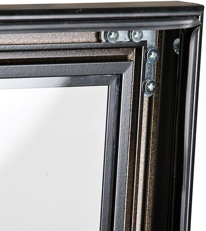 Weather Resistant, Magnetic Surface, Bulletin Board with Swing-Open Locking Door, Wall Mounted, Matte Black Finish Aluminum Frame, with Header, for Indoor Or Outdoor Use