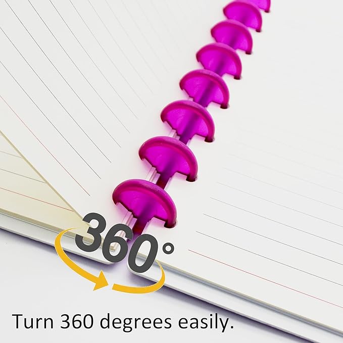 100pcs Discbound Notebook Discs DIY Planner Accessoriesfits for Tul,Levenger,Arc,Happy Planner,Talia(Transparent Purple,1.26 inch/32mm)