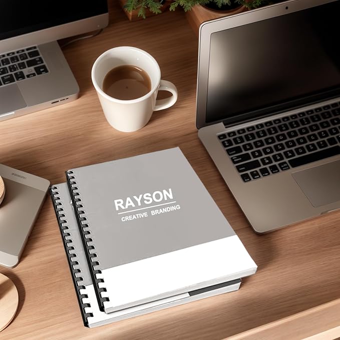 Rayson CR12141618BK Plastic Binding Combs 1/2in. 9/16in, 5/8in, 11/16in, 19-Ring Letter Size, Black Comb Binding Spines, Multi-Size Pack of 80