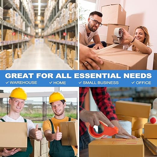 Clear Packing Tape 36 Rolls, Packing Tape Refills for Shipping Packaging Moving Sealing,1.88 Inch x 60 yd Per Roll,Total 2160 Yards (36 Rolls)