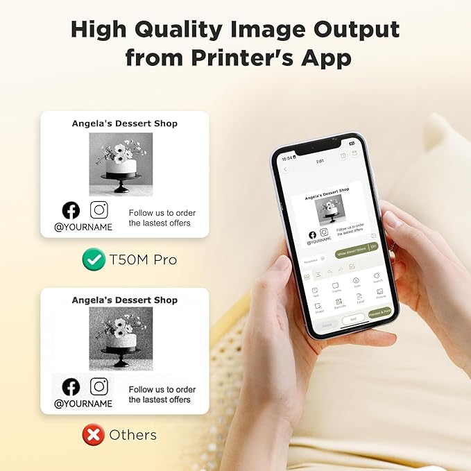 SUPVAN T50M Pro Bluetooth Label Maker Machine with 4 Tapes, Wide Waterproof Label, Versatile App with 40 Fonts and 650+ Icons, Inkless Labeler for Home, Kitchen, School, Office Organization, Black