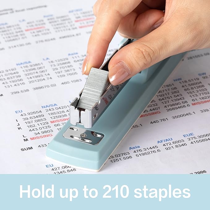 Deli Stapler, Desktop Stapler, Office Stapler, 25 Sheet Capacity, Includes 1000 Staples and Staple Remover, Blue