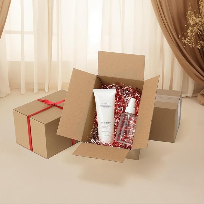 CRUGLA 40 Packs 7x5x4 Shipping Boxes for Small Business, Corrugated Cardboard Boxes Bulk for Shipping Packing Mailing