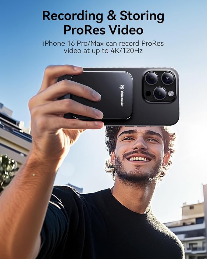 Yottamaster 2TB Magnetic External SSD, Up to 2000MB/s USB 3.2 Gen 2x2 Portable Solid State Drive, Supports 4K ProRes HDR Compatible with iPhone 16/15 Pro Max, Smartphone, Tablet, Laptop - PF20