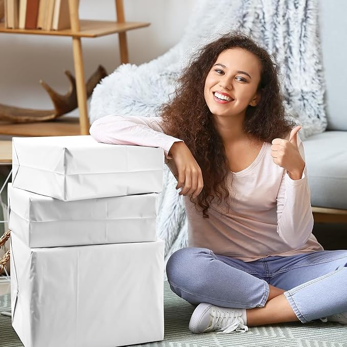 Metronic Poly Mailers 24×36 500Pack White, Extra Large Shipping Bags for Clothes,Self Seal Shipping Envelopes for Small Business,Waterproof Mailers Poly Bags for Shipping,Packaging Mailing Bags Bulk