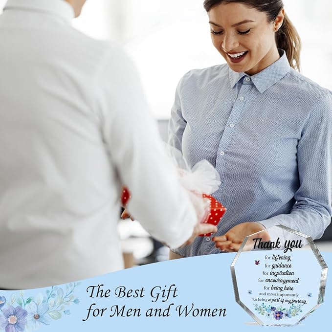 Teacher Inspirational Thank You Gifts for Women Men Boss Colleague Friends Office Staff Gift for Coworker Leaving Job Goodbye Farewell Appreciation Gifts Acrylic Decorative Signs Plaques