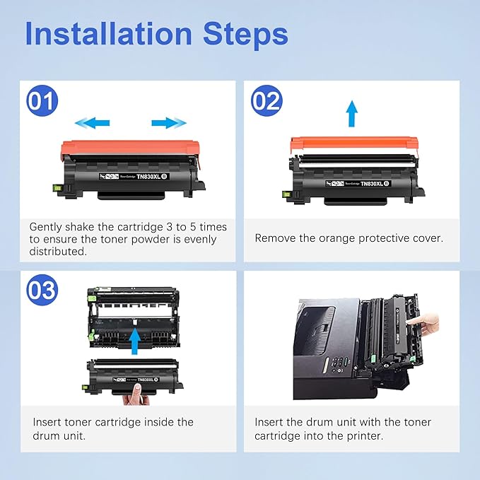 Toner Kingdom Compatible TN830XL Toner Replacement for Brother TN830XL TN830/XL/V/R TN-830XL with DCP-L2640DW HL-L2460DW HL-L2405W HL-L2480DW MFC-L2820DW MFC-L2760DW MFC-L2900DW XL (2 Black)