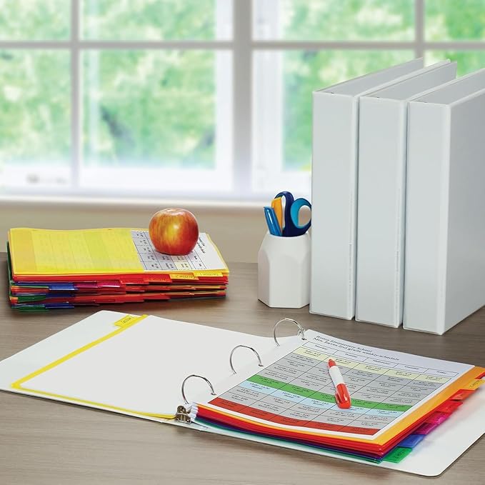 Oxford Plastic Binder Dividers, 8 Tab (Insertable Tab, 1 Set)