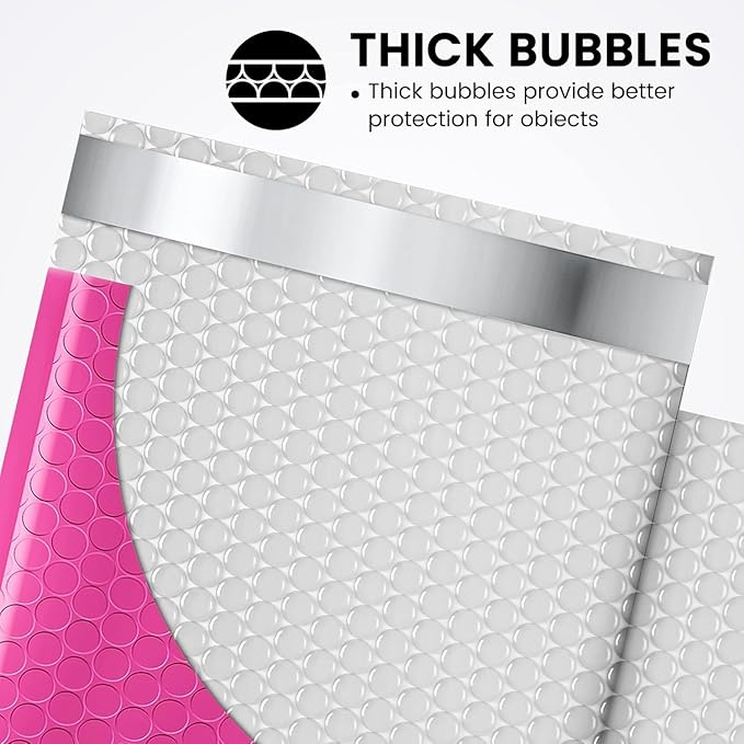 Fuxury Bubble Mailers 6x10" Pink Padded Envelopes 9600 Pack Bulk Strong Adhesion Full Pallet of Padded Mailers Thick Padded Mailers for Small Business Mailing Small Items,Jewelry,Makeup