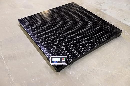 SellEton SL-700-3x3 36" x 36" Industrial Floor Scale, Accurate Pallet Scales with Metal Indicator for Warehouse Shipping | 10,000 lbs x 1 lb