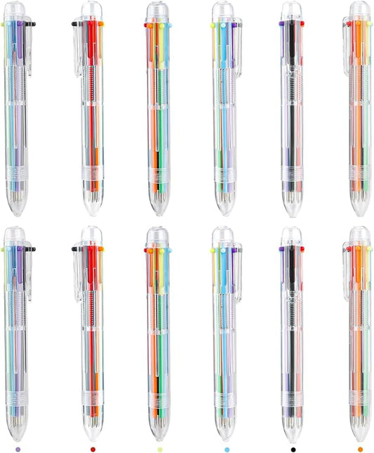 Valentines Classroom Favors 12 PCS Ballpoint Pens for Student Classroom Must Have Colored Pens Ballpoint School Supplies Party Favors Office Supplies Back to School Gifts for Students Son Daughter