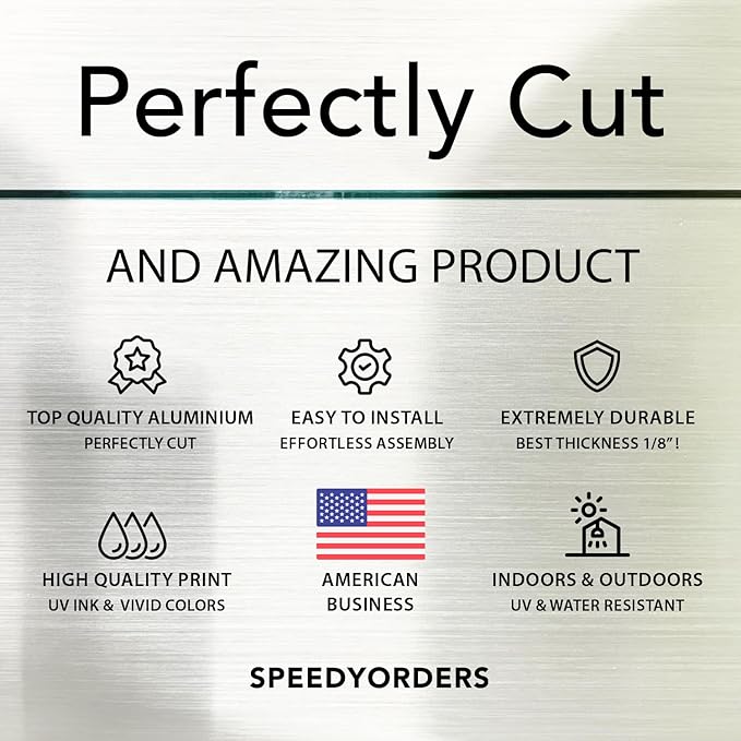 Custom Metal Business Signs, Personalized Aluminum Outdoor Signs, White Aluminum (Brown, 24x18 In)