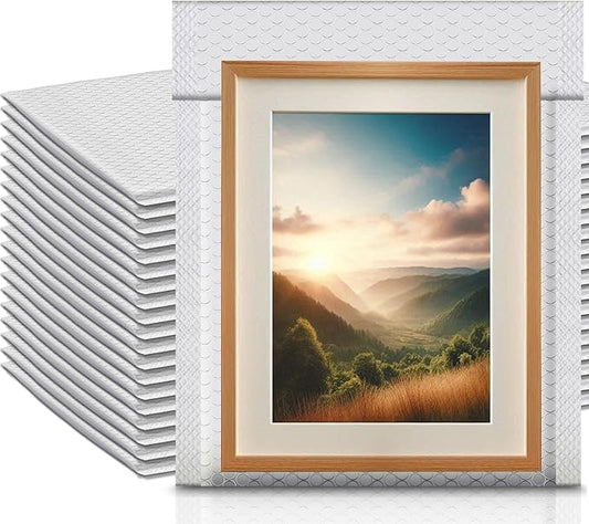 Ireer 20 Pack Extra Large Bubble Mailers 8.5 x 12" Poly Padded Envelopes Cushioned Mailing Envelopes Bubble Padded Mailers Self Adhesive Waterproof Shipping Bags for Business Gift Packaging