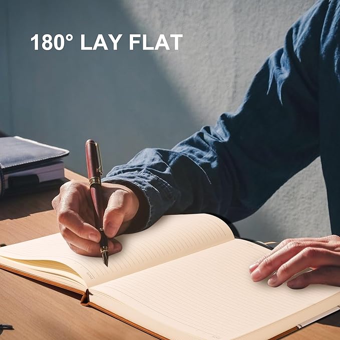 CAGIE Journal Notebook for Men Women Brown- B5 Large Journaling Notebooks Journals Leather for Writing Work Diary Hardcover Thick