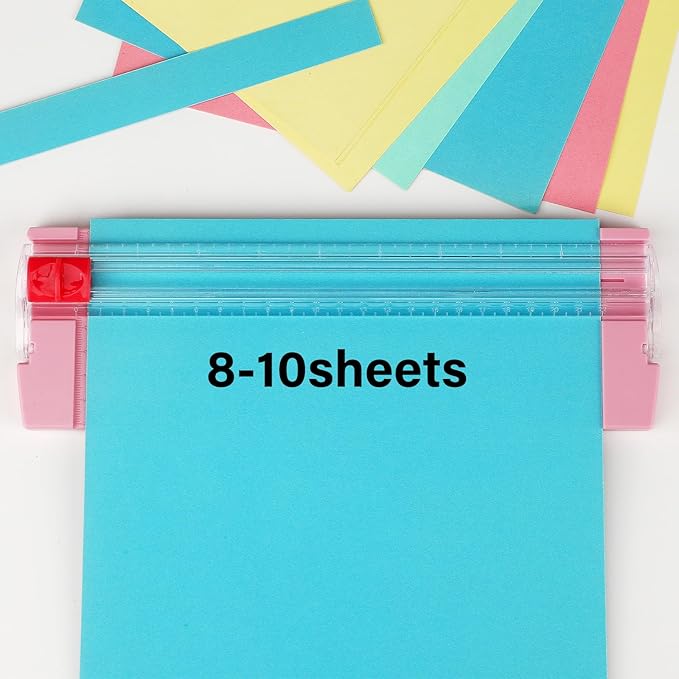 Mini Paper Cutter, Straight Small Paper Trimmer with Side Ruler for Scrapbooking Craft, Paper, Coupon, Label, Cardstock