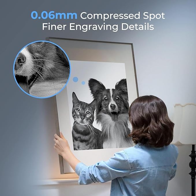 Creality Falcon 10W Laser Engraver, with Honeycomb Laser Bed 500x500mm, 10000mm/min, 72W High-Precision Laser Cutter for Wood, Acrylic, Pre-Installation and Out-of-The-Box